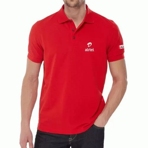 red corporate t-shirt